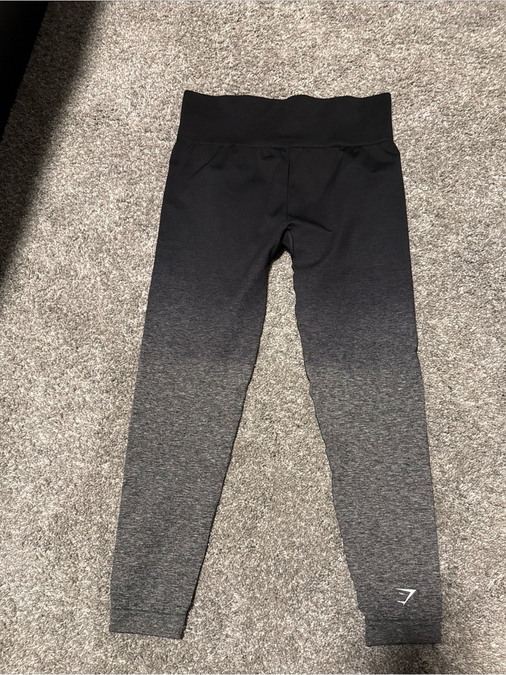 Gymshark Ombré Seamless High Waisted Leggings Black Grey Marl Activewear Women L